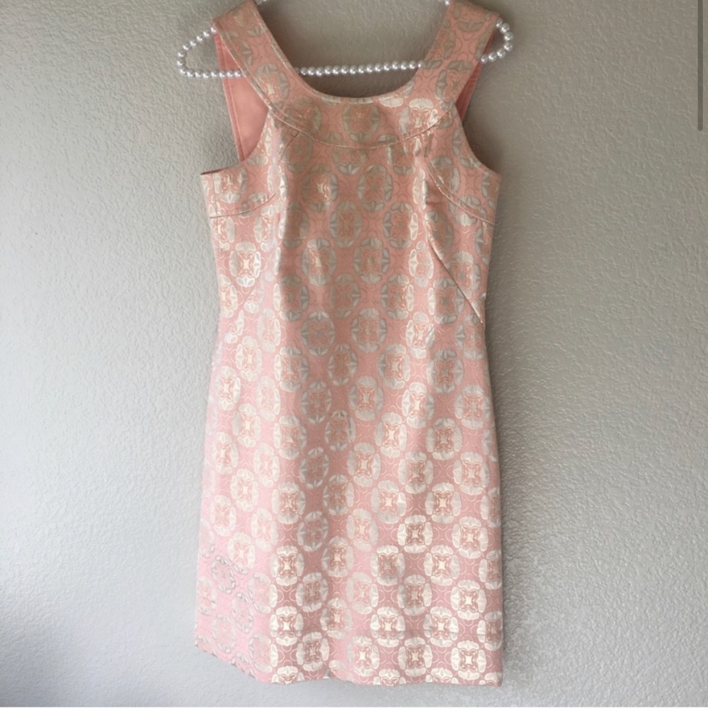 Shoshanna Peach And Gold sheath Dress size 2